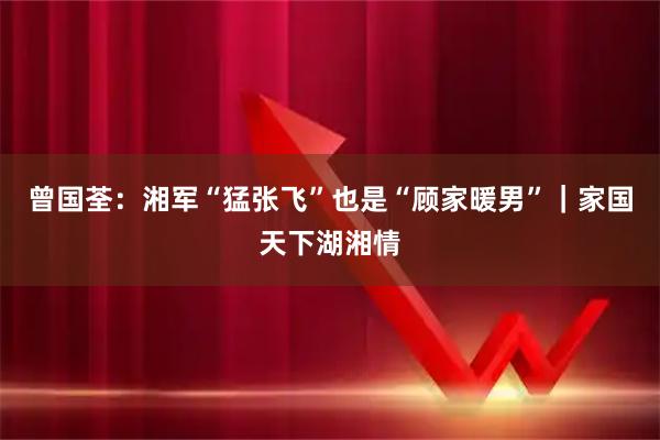 曾国荃：湘军“猛张飞”也是“顾家暖男”｜家国天下湖湘情